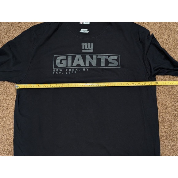 NY Giants Black Long Sleeve T-shirt Men's 2XL, NFL Team Apparel w/ Gray Logo NWT - Picture 11 of 14